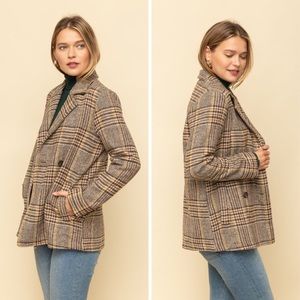 LAST 3! 🔥2x HP!🔥 Plaid Double Breasted Jacket